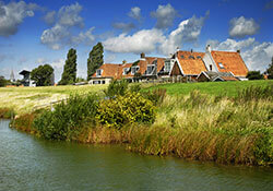 Fietsroute door land en langs zee