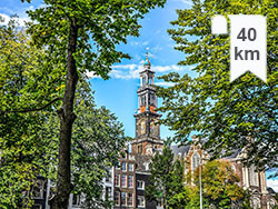 Fietsroute met parken in Amsterdam