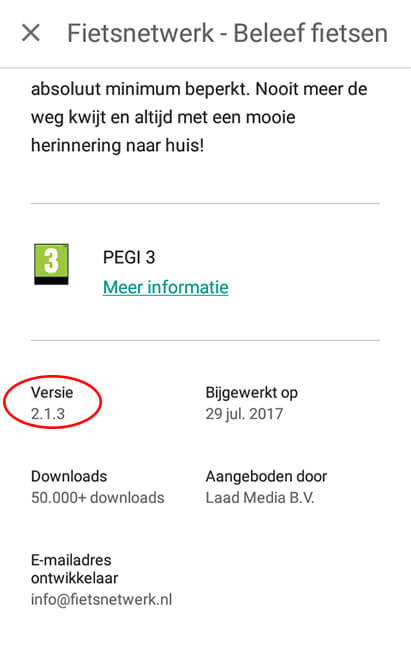 Checken van versie in Android (2)