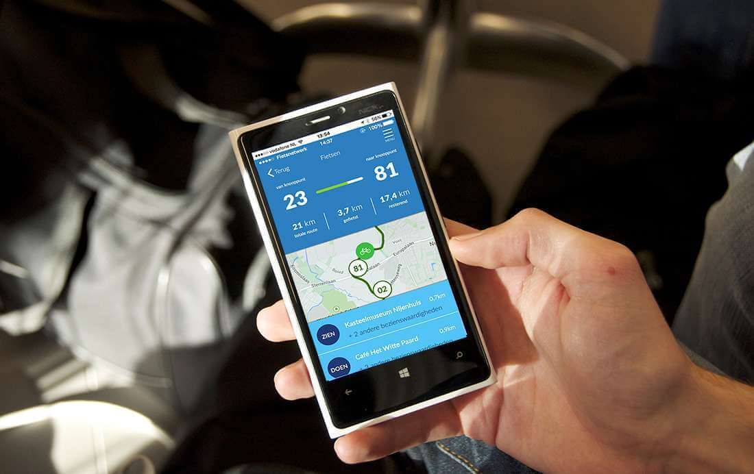 Nieuwe update App maakt fietsroutes nog zorgelozer Nieuwe update App maakt fietsroutes nog zorgelozer